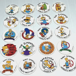 The SIMPSONS POGs Milk‎ Caps Vintage 1993 Set of 20